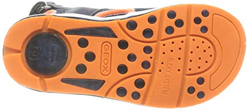 Geox B150GA0BC14 Bebé-Niños, Navy/Orangefluo, 24 EU