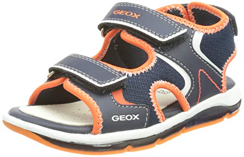 Geox B150GA0BC14 Bebé-Niños, Navy/Orangefluo, 24 EU