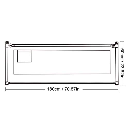 GOTOTOP - Barrera para cama infantil plegable, barandilla de seguridad para niños, barrera para cama de viaje, color blanco