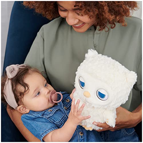 GUND Baby Sleepy Eyes Búho Hora de Dormir Chupete de Felpa Búho de Peluche de Animales de Luz de Noche y Máquina de Sonido, 8 pulgadas