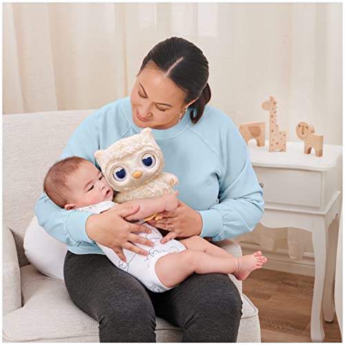 GUND Baby Sleepy Eyes Búho Hora de Dormir Chupete de Felpa Búho de Peluche de Animales de Luz de Noche y Máquina de Sonido, 8 pulgadas