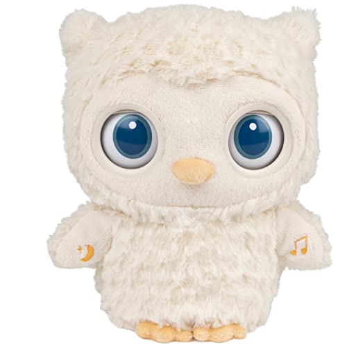 GUND Baby Sleepy Eyes Búho Hora de Dormir Chupete de Felpa Búho de Peluche de Animales de Luz de Noche y Máquina de Sonido, 8 pulgadas