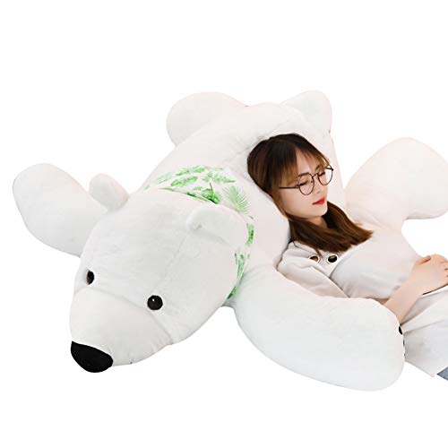 Haojie Gran Oso Polar de Peluche de Juguete muñeca Papá Oso Durmiente Regalo del niño Almohada Ragdoll Chica Meng muñeca 150cm,100cm