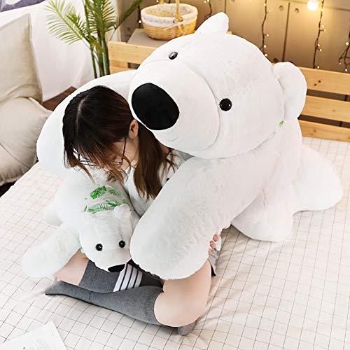 Haojie Gran Oso Polar de Peluche de Juguete muñeca Papá Oso Durmiente Regalo del niño Almohada Ragdoll Chica Meng muñeca 150cm,100cm