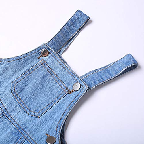 Happy Cherry - Niños Bebé Petos Vaqueros Overalls Denim Pantalones Tirantes Cortos Verano Jeans Casual Jumpsuit - 9-12 Meses