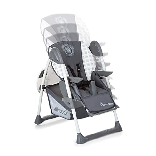 Hauck Disney Trona Evolutiva Sit N Relax, Hamaquita para Bebes de Nacimiento hasta 9 kg, Silla Reclinable para Niños hasta 15 kg, Regulable en Altura, Plegable, Ruedas, Arco Móvile, Mesa, Gris