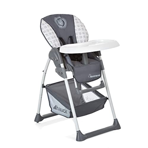 Hauck Disney Trona Evolutiva Sit N Relax, Hamaquita para Bebes de Nacimiento hasta 9 kg, Silla Reclinable para Niños hasta 15 kg, Regulable en Altura, Plegable, Ruedas, Arco Móvile, Mesa, Gris