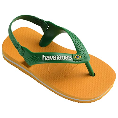 Havaianas Brasil Logo II, Sandalias Unisex bebé, Orange Citric, 20 EU