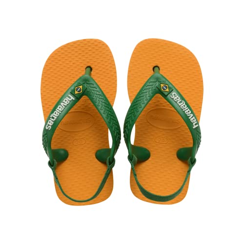 Havaianas Brasil Logo II, Sandalias Unisex bebé, Orange Citric, 20 EU