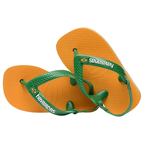 Havaianas Brasil Logo II, Sandalias Unisex bebé, Orange Citric, 20 EU