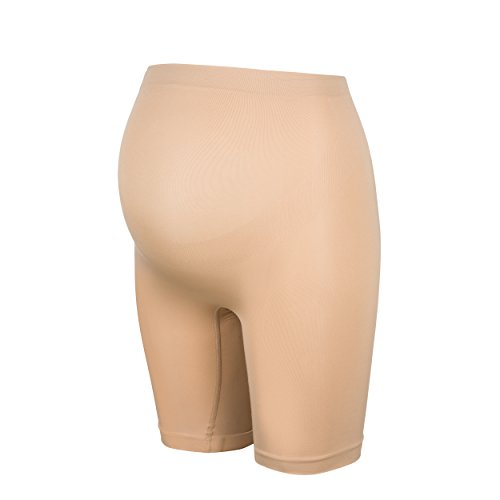 Herzmutter Bragas de Embarazo - Bragas de Maternidad - Pantalones sin Costura - Braguita de premamá - Ropa Interior para Futura mamá - Juego de 1 y 2-5500 (L-XL, Beige)