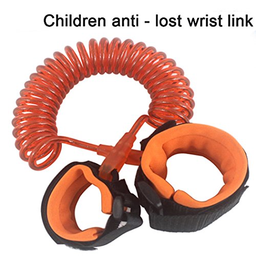 Hillento Bebé Anti-lost Cinturón Arnés de Seguridad, Arnes para Niños Antiperdida, Niño Anti-lost Correa de Muñeca para Caminar, Compras etc(2,5 metro, Naranja)