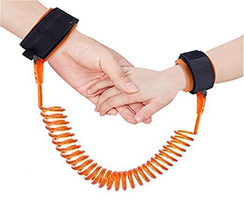 Hillento Bebé Anti-lost Cinturón Arnés de Seguridad, Arnes para Niños Antiperdida, Niño Anti-lost Correa de Muñeca para Caminar, Compras etc(2,5 metro, Naranja)