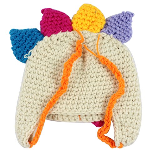 Hillento Día de Acción de Gracias Traje bebé Sombrero de Pavo de Acción de Gracias, Gorro de Punto Ganchillo Gorro Gorras para bebé bebé Unisex, Beige, L