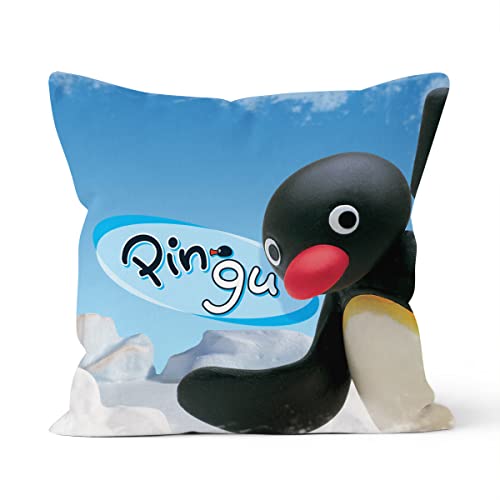 Housse de Coussin taie ,Pingu,Taies d'oreillers Home Chambre Coussin décoratif Taille 16x16 Pouces 40x40cm d'oreiller