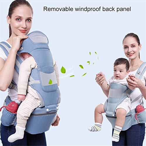 HWZZ Portabebés 0-30 Meses Frente Transpirable 3 En 1 Mochila Cómoda para Bebés Bolsa Wrap Baby Kangaroo,C