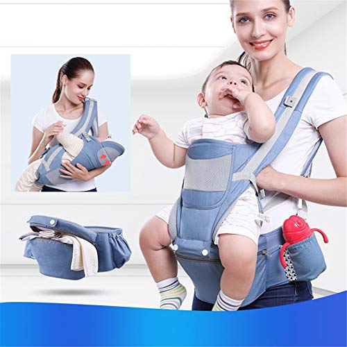 HWZZ Portabebés 0-30 Meses Frente Transpirable 3 En 1 Mochila Cómoda para Bebés Bolsa Wrap Baby Kangaroo,C