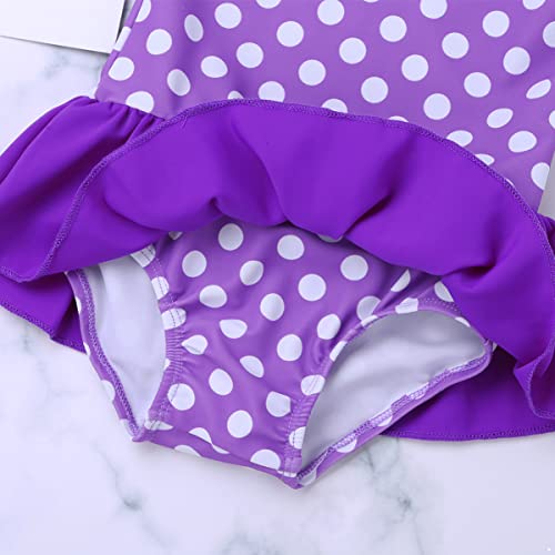 IEFIEL Bañadores de Una Pieza para Bebé Niñas Ropa de Playa Niña Infantil Ropa de Baño Sin Mangas Bikini Swimsuit Traje de Natacion Morado 0-3 Meses