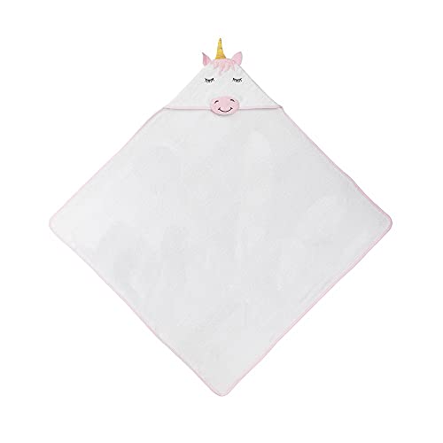 Interbaby 01206-12 - CAPA DE BAÑO MOD UNICORNIO blanco y rosa, unisex