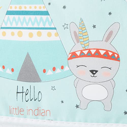 Interbaby - Capa de baño tipi oso blanco verde con lámpara estrella, unisex