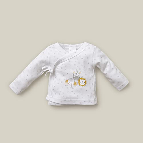 Interbaby Set Regalo Primera Puesta Bebé Algodón Orgánico e Hipoalergénico Topitos De 0 a 6 meses aprox (Animalitos gris)