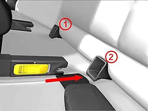 ISKIP Ayudas de instalación, 2 unidades, 1 par de pestillo para asiento de coche, guía de cierre, asiento de seguridad para niños, guía de seguridad, interfaz general para cinturón de seguridad (rojo)