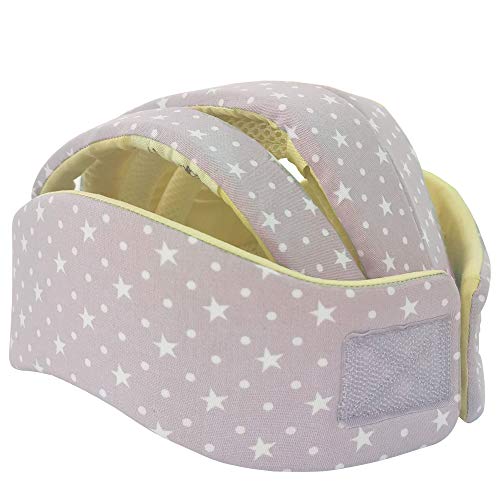 IULONEE Casco de protección para bebé, gorra protectora para cabeza de bebé, gorra de algodón ajustable(Gris nieve)