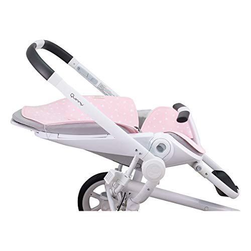 JANABEBE Colchoneta para Quinny Moodd, Stokke y Cybex (Pink Sparkles)