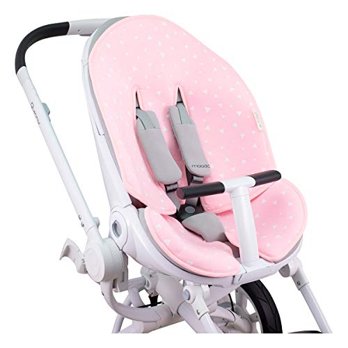 JANABEBE Colchoneta para Quinny Moodd, Stokke y Cybex (Pink Sparkles)