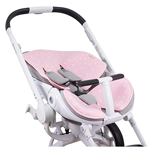 JANABEBE Colchoneta para Quinny Moodd, Stokke y Cybex (Pink Sparkles)