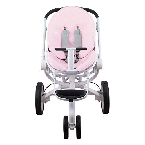 JANABEBE Colchoneta para Quinny Moodd, Stokke y Cybex (Pink Sparkles)