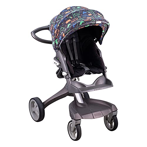 JANABEBE Cubre capota para cochecito Stokke Xplori y crusi (Happy Dino)