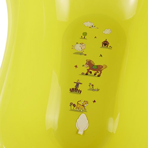 keeeper Bañera Ergonómica con Tapón Funny Farm, De 0 a 12 Meses, 84 cm, Maria, Verde