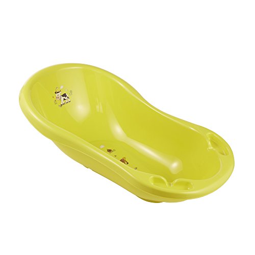 keeeper Bañera Ergonómica con Tapón Funny Farm, De 0 a 12 Meses, 84 cm, Maria, Verde