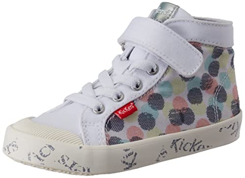 Kickers Godup, Zapatillas Bebé-Niñas, Blanco Lunares Multico, 26 EU