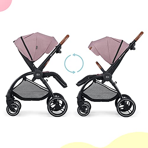 Kinderkraft Carrito Bebé 2 Piezas EVOLUTION COOCON, Silla de Paseo, Capazo, Impermeable con filtro UPF50+, Rosa