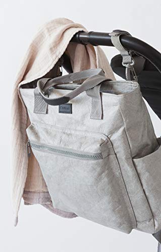 Kiwisac - Mochila Maternal Tyve Gris + Cambiador de Viaje | Bolsa Maternidad | Bolso Silla de Paseo