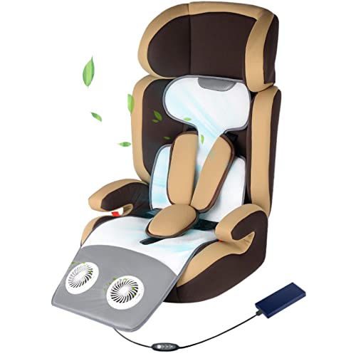 KUMADAI Colchoneta Silla Paseo Cojín para Cochecito Tronas Silla Coche Bebe, USB Ventilado Colchoneta Carro Bebe Universal Lavable Cojín Silla de Paseo para Bebés Niños Pequeños,Gris