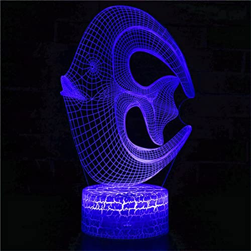 Lampada da illusione 3D Lampada da notte a led Animali marini Pesci ornamentali Colorato Cambia colore Cielo stellato Pesce Modello Giocattolo Bambini Gi Boy Girl Natale Regalo di compleanno