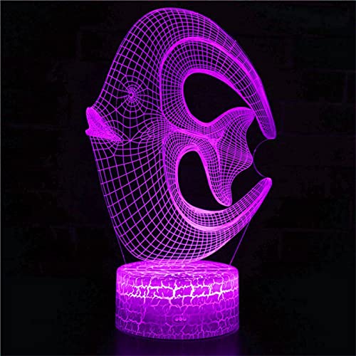 Lampada da illusione 3D Lampada da notte a led Animali marini Pesci ornamentali Colorato Cambia colore Cielo stellato Pesce Modello Giocattolo Bambini Gi Boy Girl Natale Regalo di compleanno