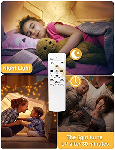 Lámpara de Techo LED, Luz de Techo LED de Nubes 20W, 3000K-6000K Regulable con Control Remoto, 40cm Lámparas de Techo para Habitación de Infantil, Dormitorio, Estar Pasillo y Salón