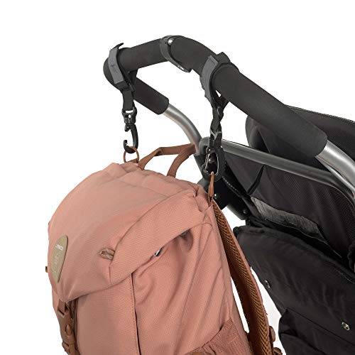 LÄSSIG Mochila para pañales con cambiador, fijación para cochecito, calentador de biberones, impermeable, sostenible, para exteriores, óxido.