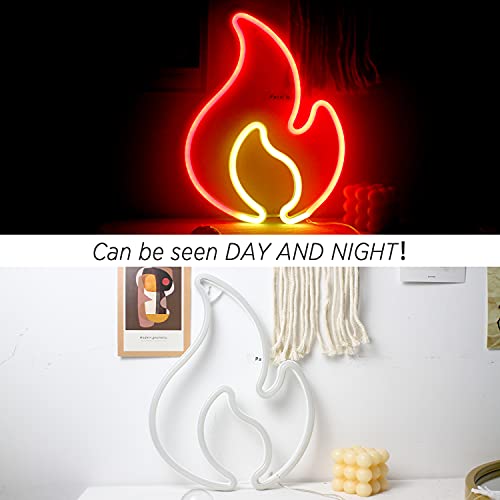 Letreros de Neón de Llama Para Pared Luces de Neón Rojo Amarillo Letrero Fuego Led Luz nocturna de Neón Para Dormitorio Bar Restaurante Tienda Decoraciones Para El Hogar