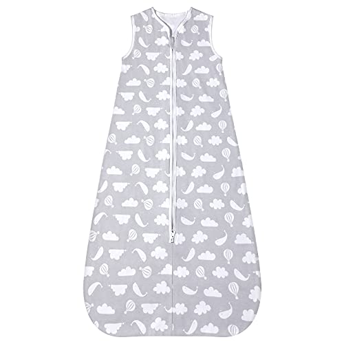 Lictin Saco de Dormir Bebés -0.5TOG Saco de Dormir Bebé Verano Saco de Dormir Bebé de Algodón Ajustable Unisex para Bebé de 18-36 Meses de 83-99 cm