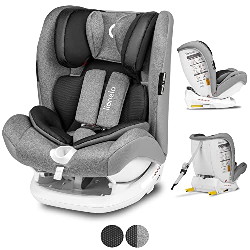 LIONELO Oliver Asiento de seguridad 46 x 59 x 55-74 cm 9-36 kg Regulación del respaldo de 4 niveles 2 Posibilidad de montaje orientado hacia delante y hacia artás Cinturones con 5 puntos Gris