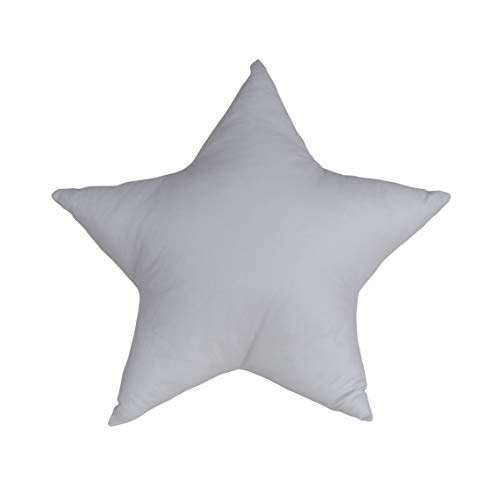 Lulando Juego de 3 Cojines Decorativos con diseño de Nubes y Estrellas, para habitación de los niños, con Relleno, Color Gris