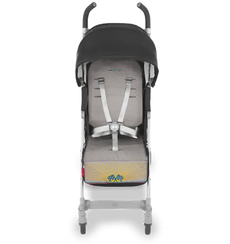 Maclaren colchoneta universal para asiento - Grey, Accesorio de doble cara fácil de poner y quitar en todas las sillas de paseo tipo paraguas, Transpirable y lavable en lavadora