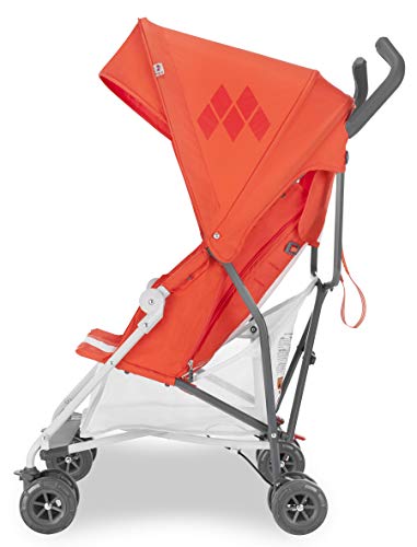 Maclaren Mark II Style Set silla de paseo tipo paraguas supercompacto y ligero para niños de hasta 25 kg, Capota extensible con factor UPF 50+ y asiento reclinable, Accesorios incluidos, Naranja