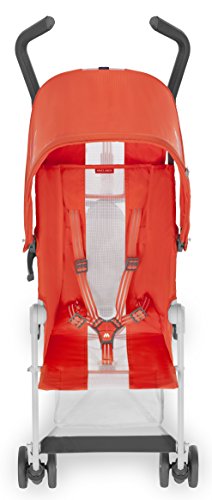 Maclaren Mark II Style Set silla de paseo tipo paraguas supercompacto y ligero para niños de hasta 25 kg, Capota extensible con factor UPF 50+ y asiento reclinable, Accesorios incluidos, Naranja