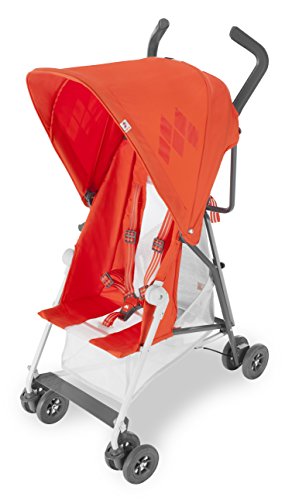 Maclaren Mark II Style Set silla de paseo tipo paraguas supercompacto y ligero para niños de hasta 25 kg, Capota extensible con factor UPF 50+ y asiento reclinable, Accesorios incluidos, Naranja